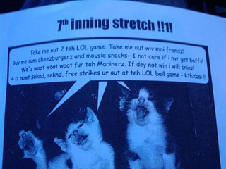 Illustration for article titled Mariners Celebrate Lolcats Night